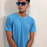 Sky Blue Half-Sleeves T-Shirt