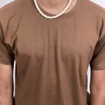 Light Brown Half-Sleeves T-Shirt