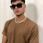 Light Brown Half-Sleeves T-Shirt