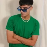 Parrot Green Half-Sleeves T-Shirt