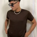 Brown Half-Sleeves T-Shirt