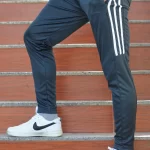 Grey half 3 strips Trouser