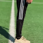 Black half 3 strips Trouser
