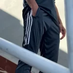 Grey half 3 strips Trouser