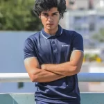 Navy Blue Strips Polo
